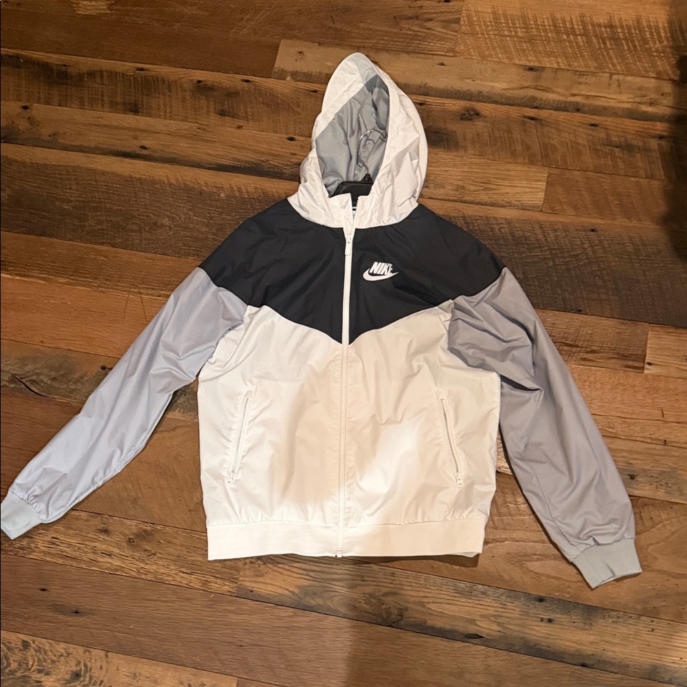 Nike Black and Gray Hooded Jacket